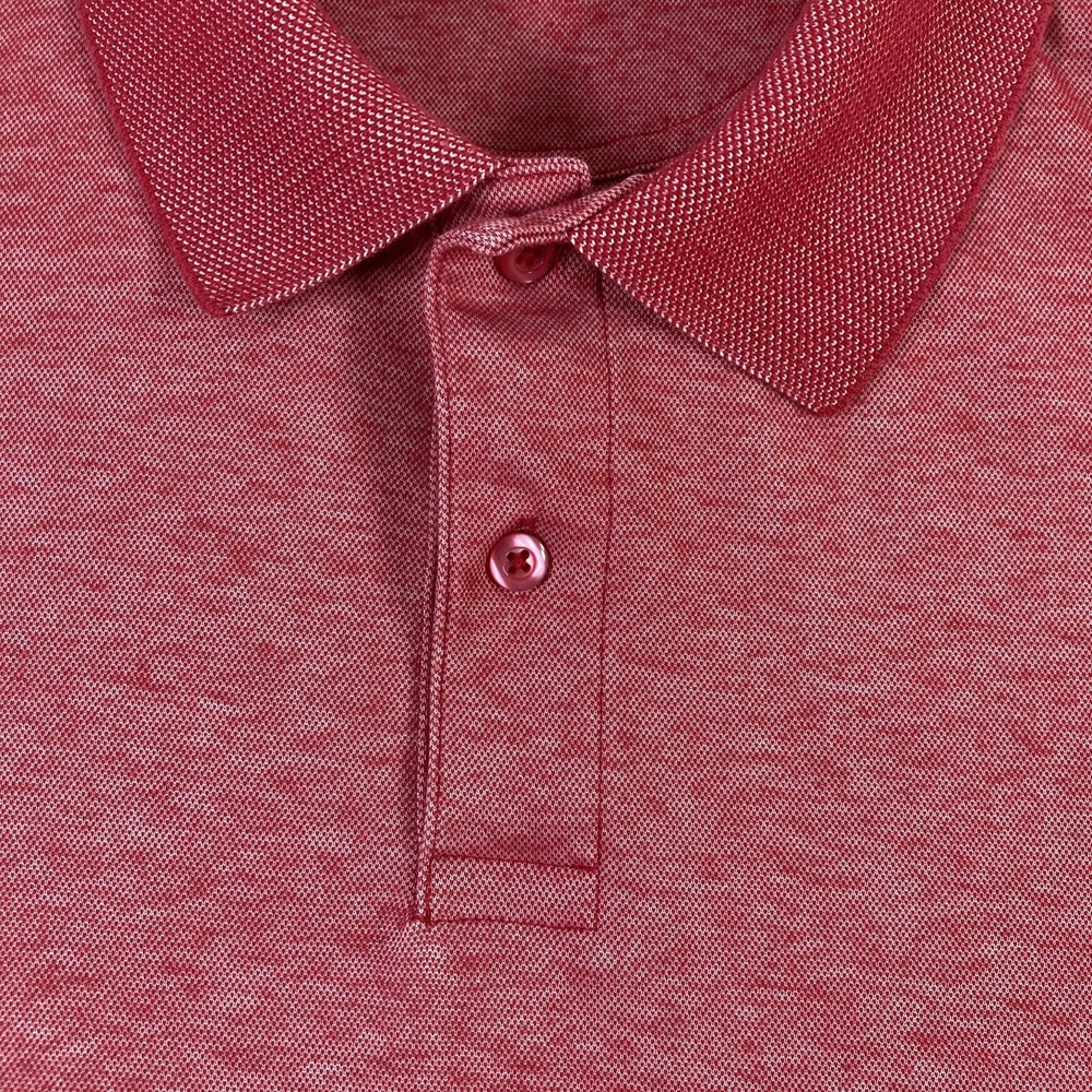 Members Mark Polo Shirt Adult Medium Red Pima Cotton Blend Preppy Casual Comfort - Picture 3 of 12